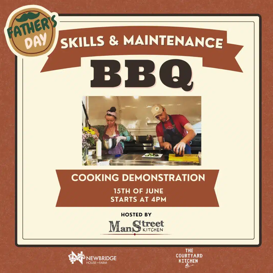 Join us for a Father's Day BBQ skills and maintenance demo at 4 PM on June 15th, hosted by Man Street Kitchen and The Courtyard Kitchen. Groove to 80s anthems while watching the cooking magic unfold, just like a summer day at Malahide Castle.